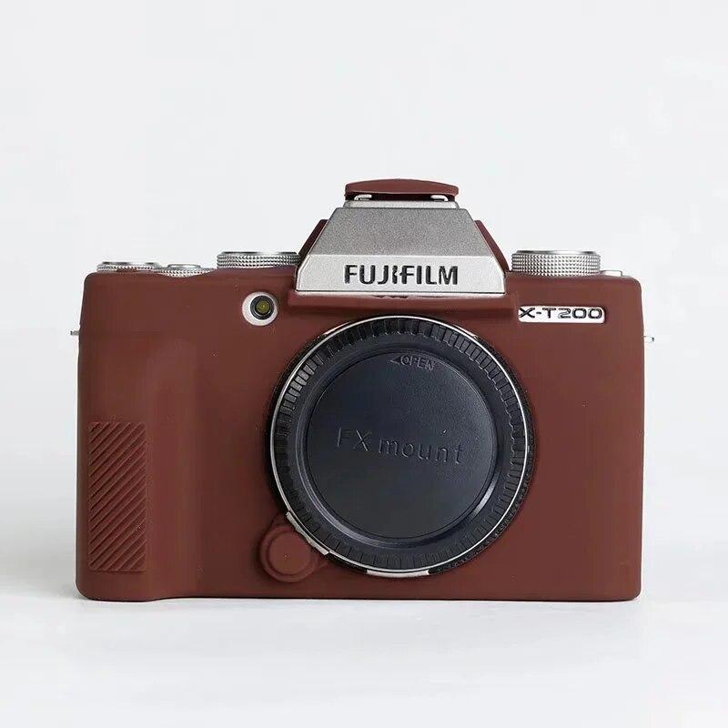 Silicone Rubber Case Cover Camera Bag For Fujifilm Fuji X-T200 XT200 with 6 Colors