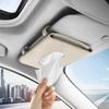 1PC Tissue Box PU Leather Auto Car Truck Sun Visor Hanging Holder Car Tissue Boxes Auto Interior Storage Decoration Accessories