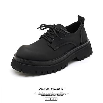 Туфли Paris Derby мужские премиум-класса на толстой подошве в стиле минимализма Wind Carbon Black Big Head кожаные туфли повседневные лоферы для поездок на работу 1806-E