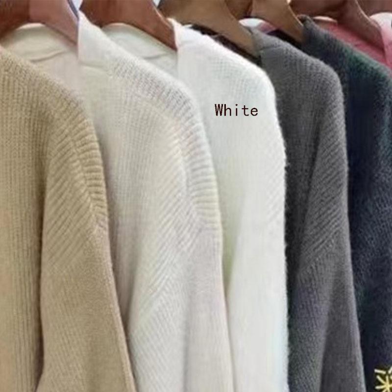 Autumn and Winter Women's Sweater In The Long Section of Soft Knitted Cardigan Loose Lazy Wind Large Pockets Temperament Soft Sweater Coat