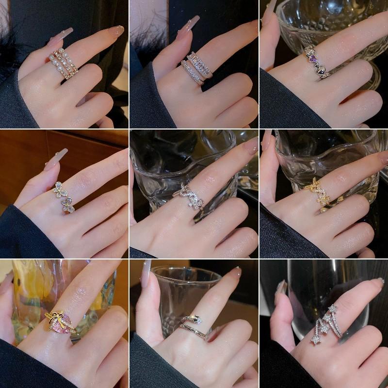 Любовь zir*****пен кольцо-подсветка роскошный темперамент высокое чувство кольцо на указательный палец нишевый дизайн кольцо женщина