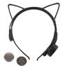 LED Light Cat Ear Hair Hoop Plastic Headband with Anti-Slip Design Men Women Bar Nightclub Hairband Hair Accessory