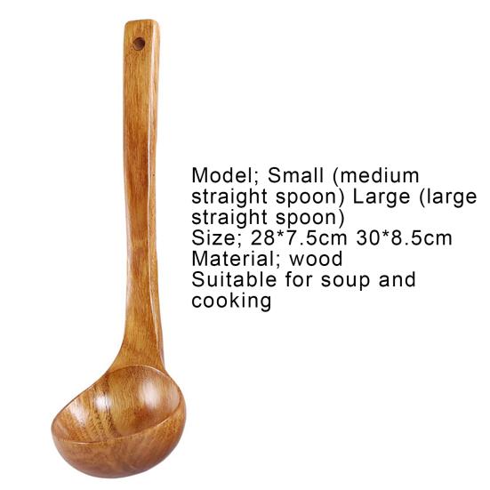 Японский половник для супа из массива дерева с длинной ручкой, ложка для хот-пота, кухонная кулинарная утварь