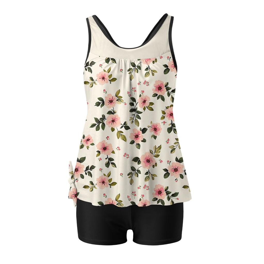 Women Swimsuit With Shorts Flowy Two Piece Swimsuits Bathing Swimwear