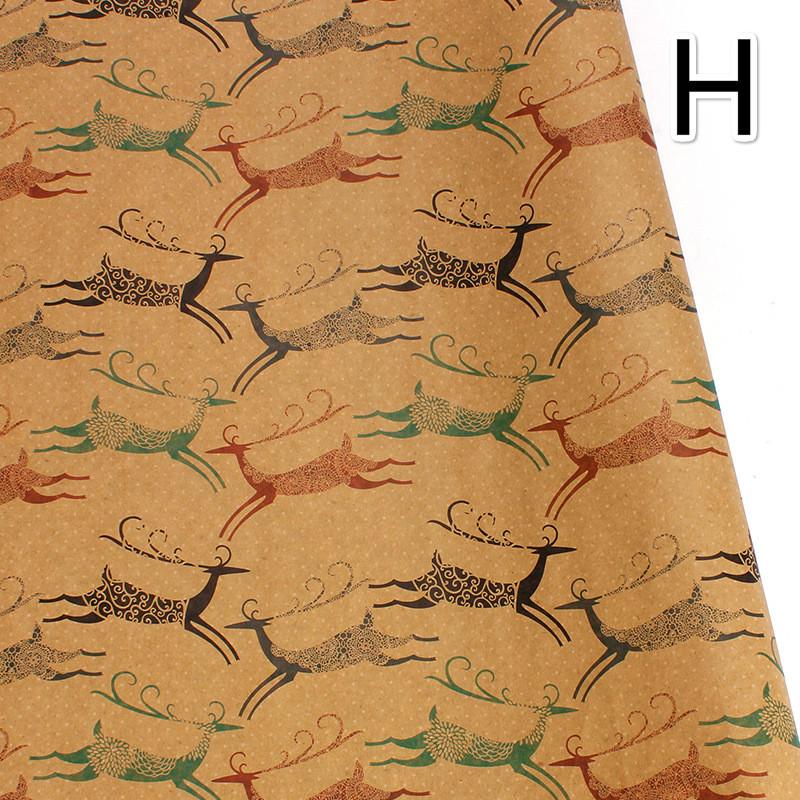 1 рулоны в стиле ретро, рождественская подарочная упаковка, бумага, дерево, снежинка, праздничная рождественская упаковка, декор