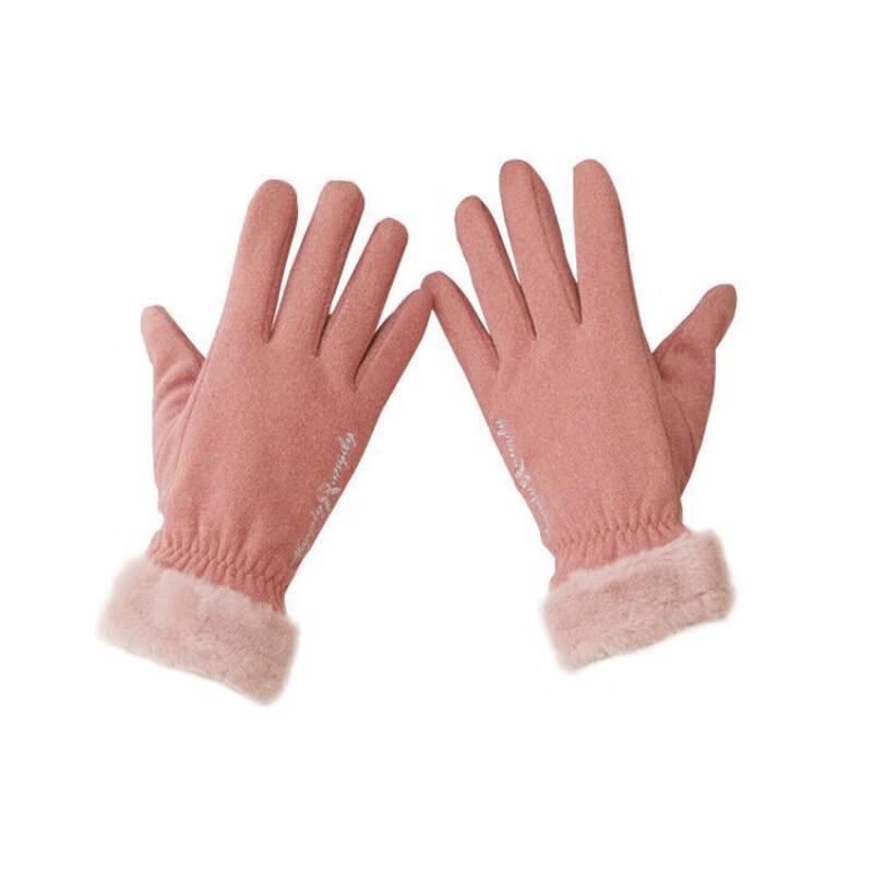 Трехполюсные женские теплые перчатки с меховыми манжетами и сенсорным экраном TP3392