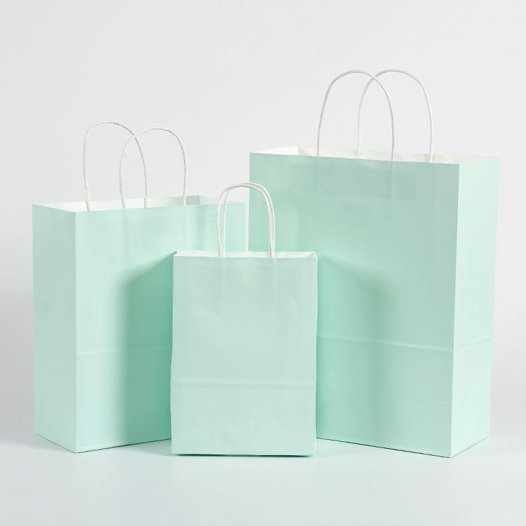 10 шт./лот подарочный бумажный пакет с ручками темного цвета праздничный подарочный пакет для свадебной вечеринки чистый темно-синий крафт-бумага