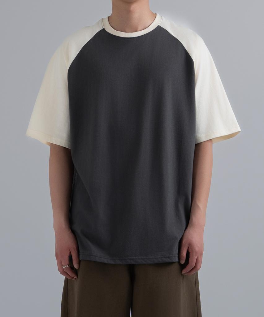 UNDEROFF Oversized Raglan Short Sleeve T-Shirt Brown