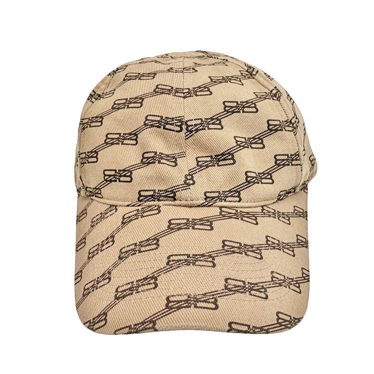 Б/у Кепка BALENCIAGA BB Monogram 704104 размер=L 59см Бейсболка Хлопок Бежевый Мужская