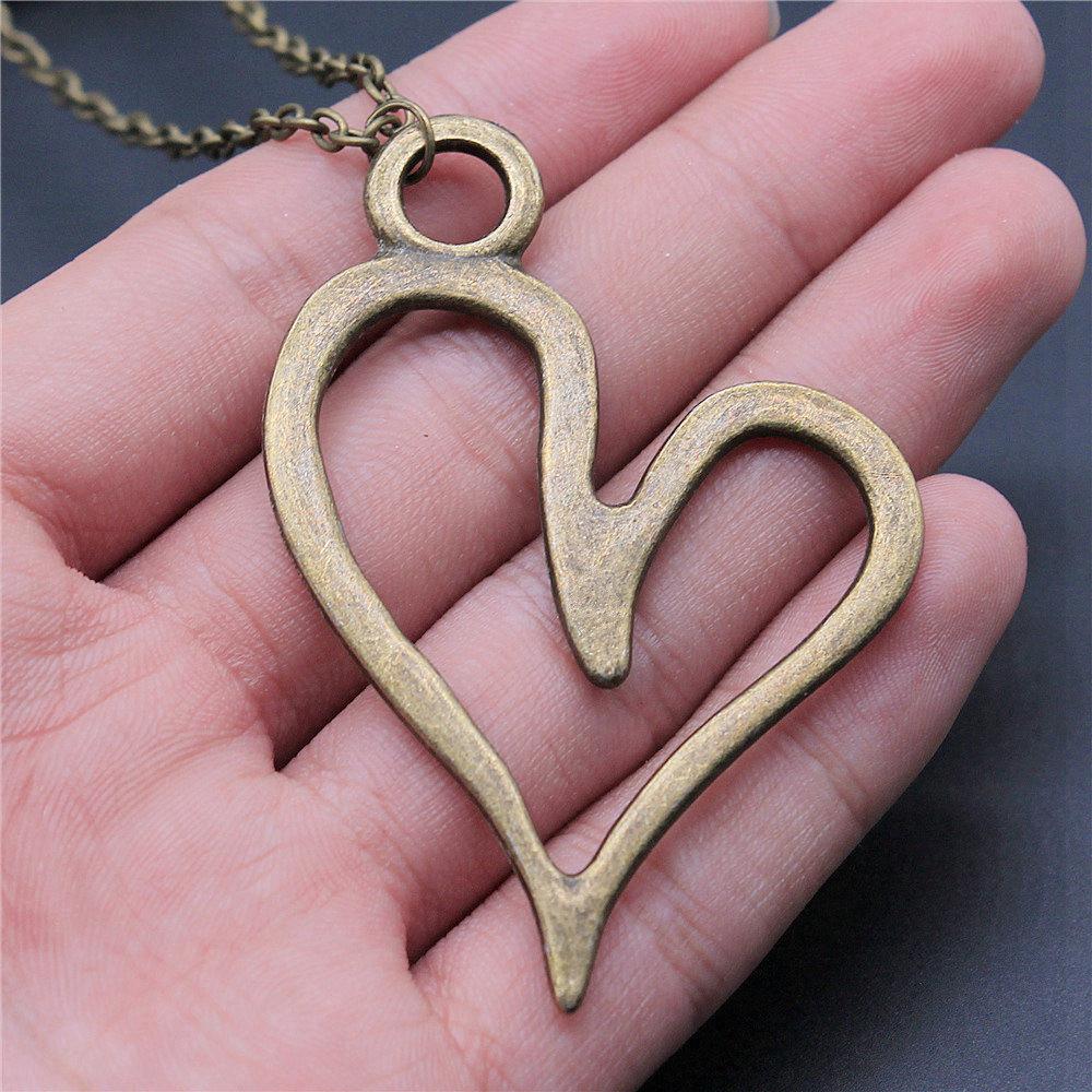 Любовь Сердце Мир 45 см или 70 см Длинная Цепочка Ожерелье Женские Украшения Юбилей Новые Находки и Компоненты