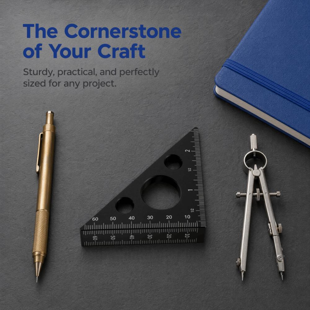 High Precision Measuring Tool Aluminum Alloy Layout Measuring Tool Triangle Ruler For Woodworking