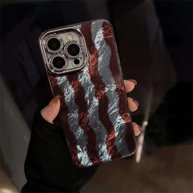 Роскошный чехол для телефона с принтом Glacier Stripe для iPhone 16 15 14 13 12 11 Pro Max задняя крышка