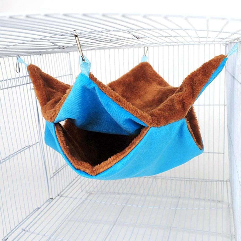 Squirrel Chinchilla Hut Double Layer 2 Tiers Soft Hanging Hamster Bed Cage Tent Parrot Hammock