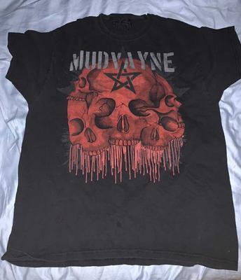 Винтажная футболка Mudvayne Подарок для фанатов Плотный хлопок Черная Полный размер Унисекс Футболка BL283 Унисекс Футболка