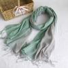 Dye Cotton Women Scarf High Quality Gradient Long Cotton Shawl Four Seasons Thin Casual Scarf For Lady