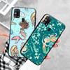 Black Case for Xiaomi Redmi 13C Note 9 iPhone XR 7 8 14 15 11 12 13 X XS Pro Max Samsung A25 S23 S24 FE Ultra Plus Mermaid and Floral