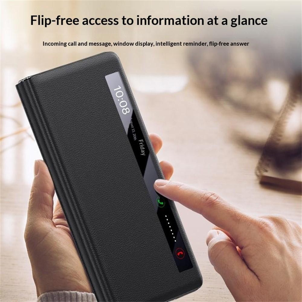 Case for Magic V6 - Leather/PU+Metal, Black, With Stand