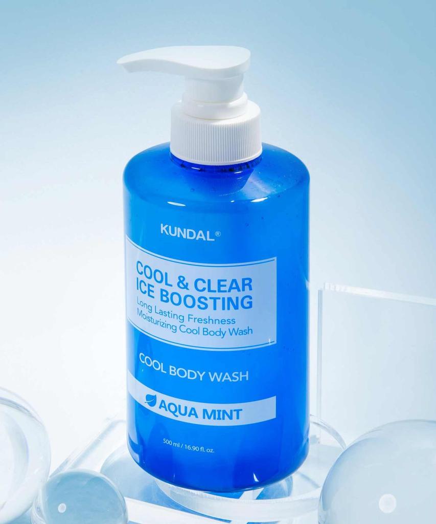 Освежающий и бодрящий гель для душа Cool & Clear Ice Boosting Cool Body Wash Аква Мята 500 мл 2 шт.