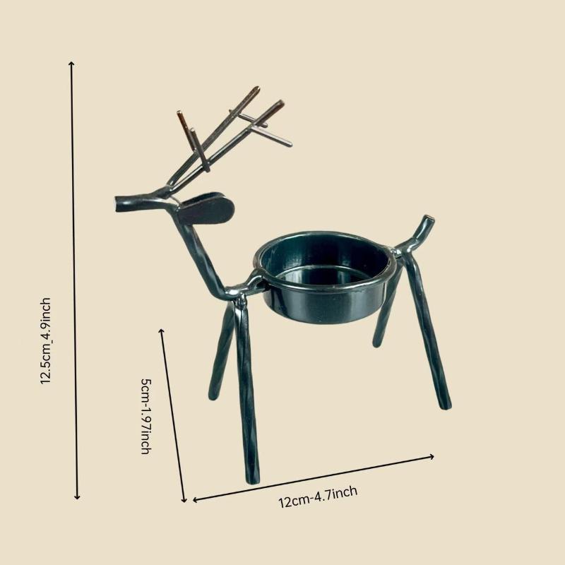 Изысканный железный подсвечник Декорация Дизайн Рождественского Оленя Прочный Домашний Декор для Хэллоуина И Праздничного Сезона