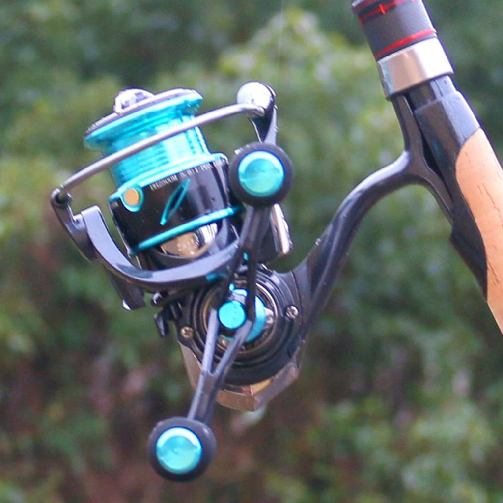 Рыболовная спиннинговая катушка Высокое отношение вращения Кнопка разгрузки большого диаметра Двойная катушка, (Рука DH3000)