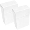 BenF One-touch Semi-automatic Opening and Closing Plastic Photo Card Photo Storage Box Organizer Storage Box Case Photo Box, White, 2 Pieces