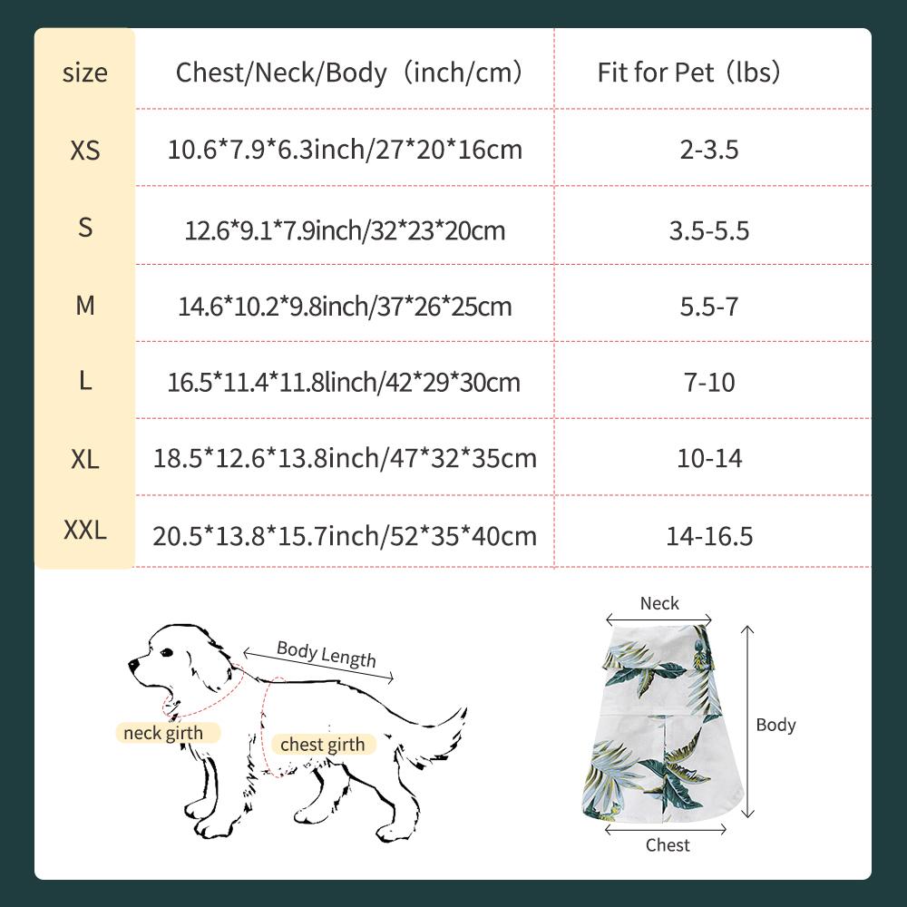 Футболки для собак в гавайском пляжном стиле, тонкая дышащая летняя одежда для собак, жилет для маленьких собак, щенков, кошек, белый цвет
