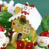 Christmas Cake Toppers Resin Santa Claus Cake Decor Xmas Small House Cupcake Dec Merry Christmas Decor For Home Happy New Year