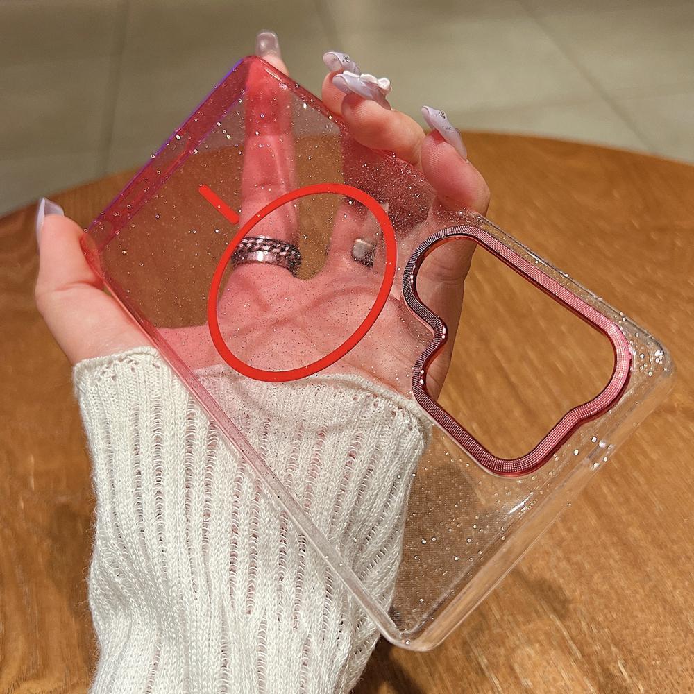 KEYSION Роскошный градиентный блестящий магнитный чехол для телефона для Samsung S22 S23 S25 Ultra S25+ Edge S24 FE Беспроводная зарядка Противоударный чехол