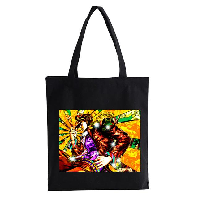 Сумка для покупок японского аниме JoJo Bizarre Adventure, манга, многоразовые женские холщовые сумки-тоут с принтом, эко-сумка, сумки на плечо для покупок