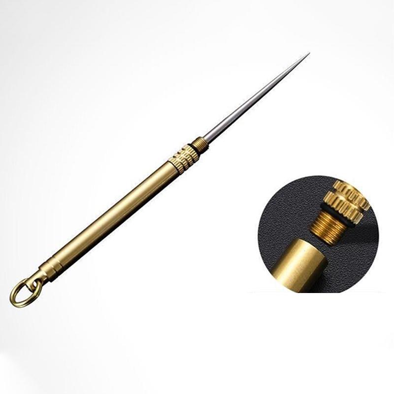 Латунный водонепроницаемый складной титановый сплав интегрированный многофункциональный инструмент для фруктов зубочистка артефакт портативный мини латунный держатель
