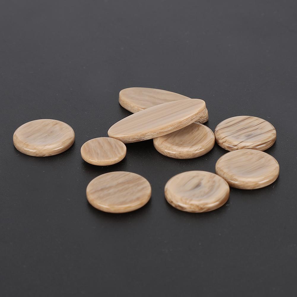 9Pcs Saxophone Keys Button Inlay Plastic Decoration Musical Instrument AccessoriesKhaki M02109