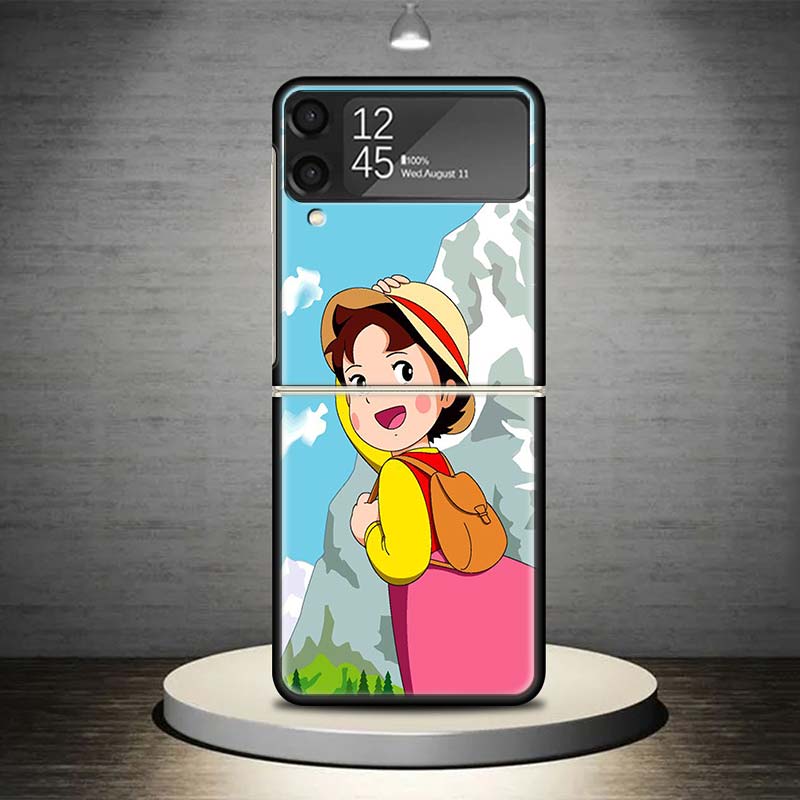 Милый Мультяшный Чехол Heidi для Samsung Galaxy Z Flip 7 6 5 4 3 5G Ударопрочный Чехол Z Flip7 Flip6 ZFlip5 Flip3 Flip4 Роскошный Sh