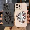 Креативный чехол для телефона с кардиоваскулярной моделью Heart Medical Silicone Case для iPhone 11 12 13 14 15 16 Pro Max XS XR 7 8 Plus SE Cover