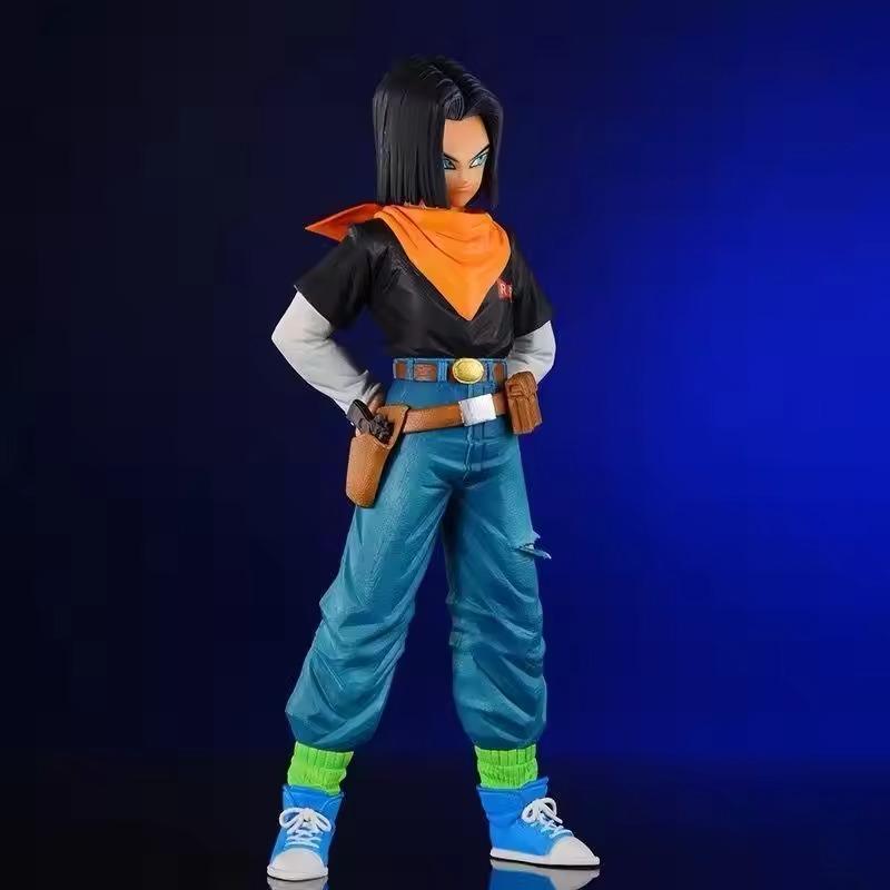 24 см Аниме Dragon Ball Z Андроид 17 18 Фигурка Андроид 18 ПВХ Фигурки Действия Коллекционная Модель Игрушка Для Детей Рождественские Подарки