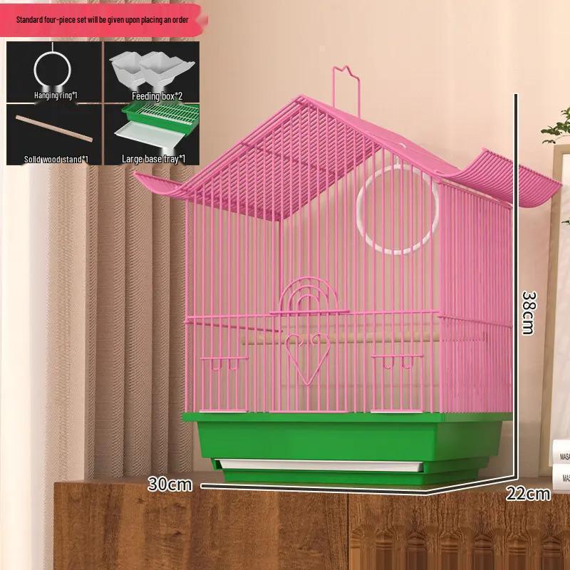 Компактная декоративная металлическая клетка для птиц для пиона, жемчужной амадины или волнистого попугайчика