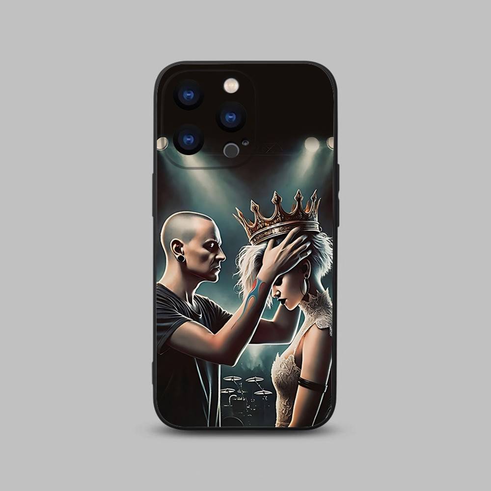 Чехол для телефона Chester Bennington For iPhone 17,16,15,14,13,12,11,Pro,Max,Plus,X,XS,SE4,E,Mini, Мягкий черный чехол