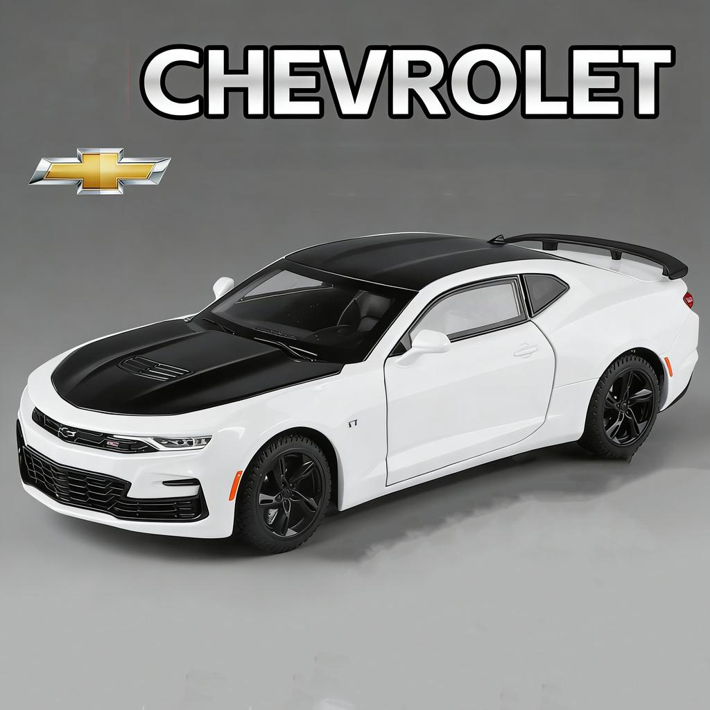 1:24 Chevrolet Camaro 2023 Литая Модель Автомобиля Игрушка Металлический Литой Автомобиль Звук и Свет Автомобильные Игрушки Для Детей Транспортное Средство