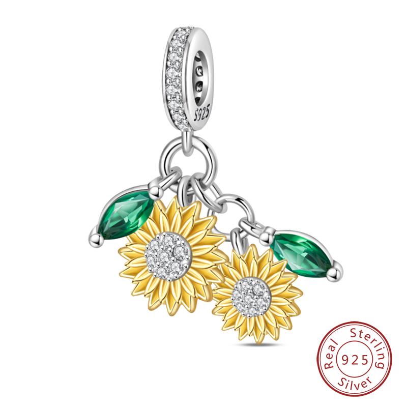 Fit Qikaola Original Bracelet Copper Flower Bird Series Charms Beads For Women Fashion Diy Jewelry Gifts Making