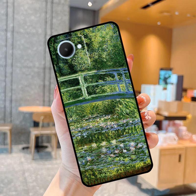 Чехол Claude Monet Garden Lotus Bridge для Realme C55 C33 C31 C35 C30 C11 C15 C25s C21Y GT Neo 5 3T 2T 8 9 10 11 Pro Plus