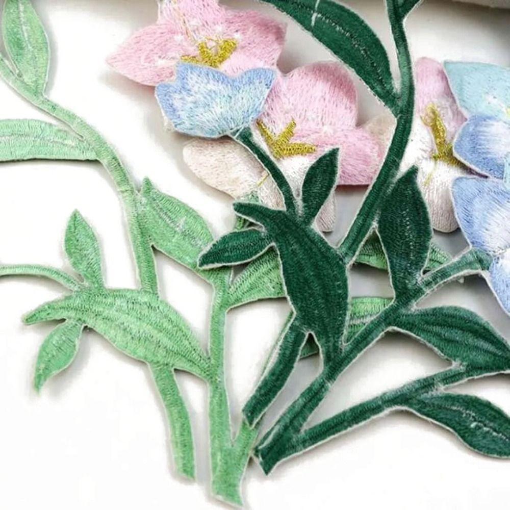 Элегантные Аппликации для Одежды Нашивные Заплатки на Одежду Тканевая Наклейка Вышитые Заплатки с Цветами Шитье