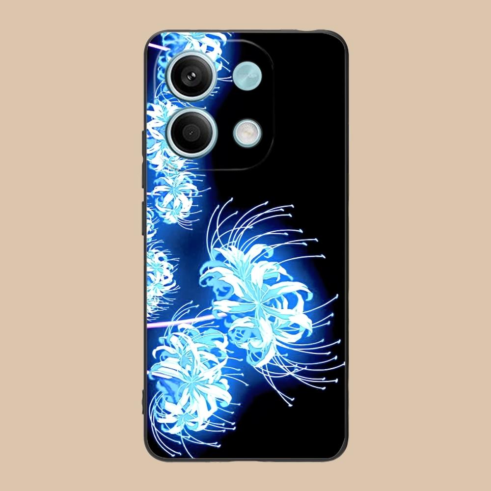 Крутой красный лилейник-паук Чехол-бампер для мобильного телефона Xiaomi Redmi Note 13 12 11 10 9 8 7 6 S A Pro Lite Plus 5G Черный