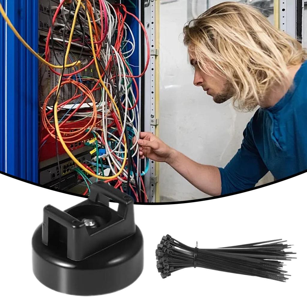 Набор из 15 магнитных кабельных стяжек-органайзеров для зарядных шнуров, многофункциональный держатель для кабелей со стяжками для организации работы на стене