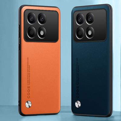 Роскошный кожаный чехол для телефона, простой, противоударный, для Xiaomi Redmi K70 K70Pro K70e, мягкая задняя крышка, деловой, на ощупь