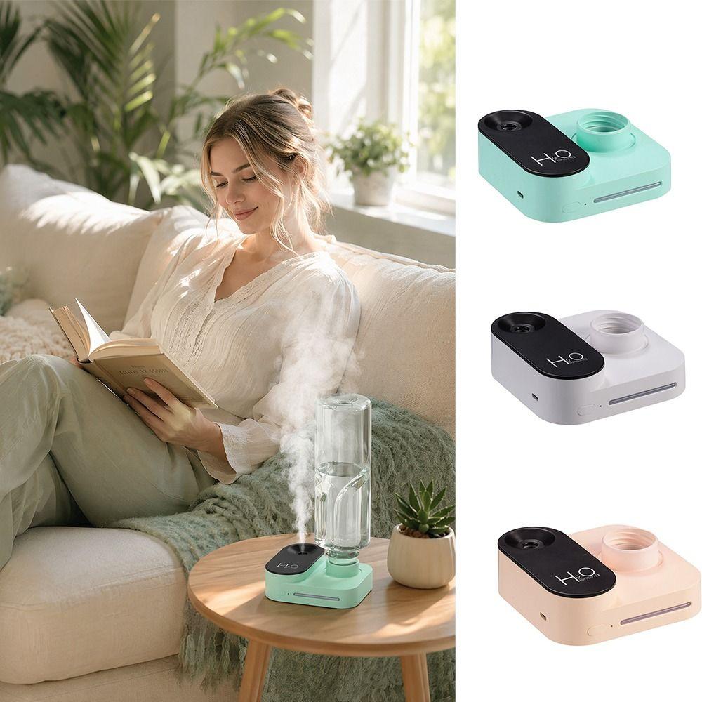 Camera Shape Water Bottle Humidifier USB Rechargeable Air Diffuser Mini Desktop Humidifier For Car