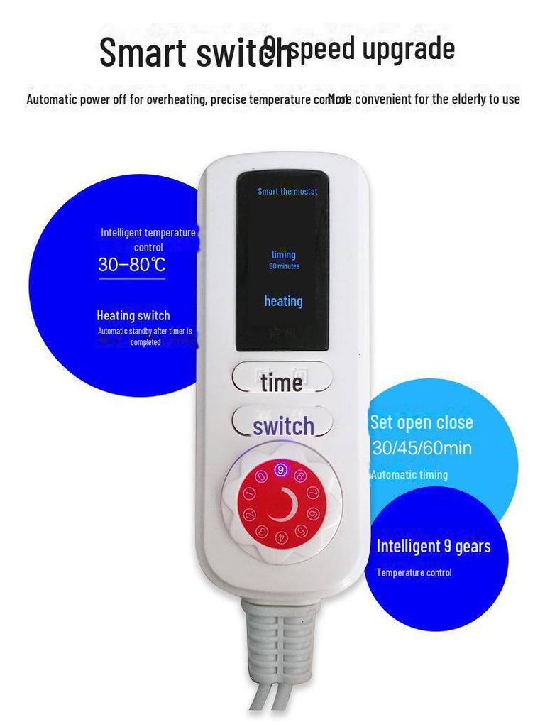 Electric Heating Shoulder and Neck Therapy Pad with Moxa Salt and Coarse Sea Salt Compress