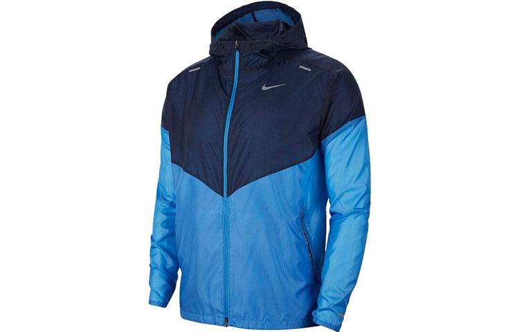 Nike Куртки Мужские Синие С Капюшоном Умеренные Прочие CK6342-402