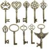 Vintage Key Pendant, Mixed, 12 Pieces/pack, DIY Antique Bronze Key Accessory, Notebook Pendant