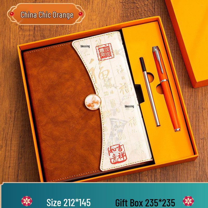 A5 Tri-fold Business Notebook Gift Box Set - Premium Company & School Gift with Logo
