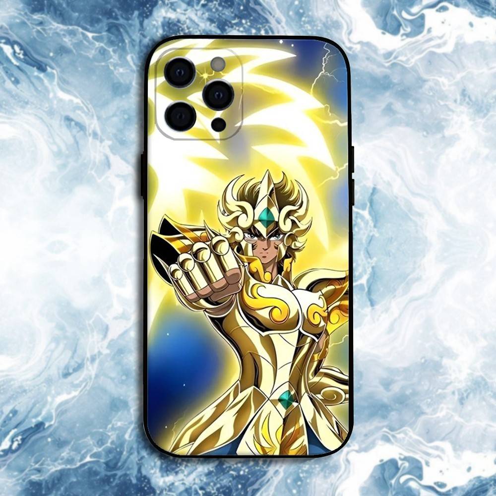 Чехол для телефона Saint Seiya Рыцари Зодиака для iPhone 17, 16, 15, 14, 13, 12, 11 Plus, Pro Max, Мягкий силиконовый черный чехол