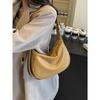 Simple PU Leather Casual Shoulder Bag for Women Korean Fashion Zipper Design Shoulder Underarm Bag Female Daily Out Handbag